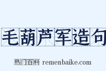 毛葫芦军造句是什么意思的图片